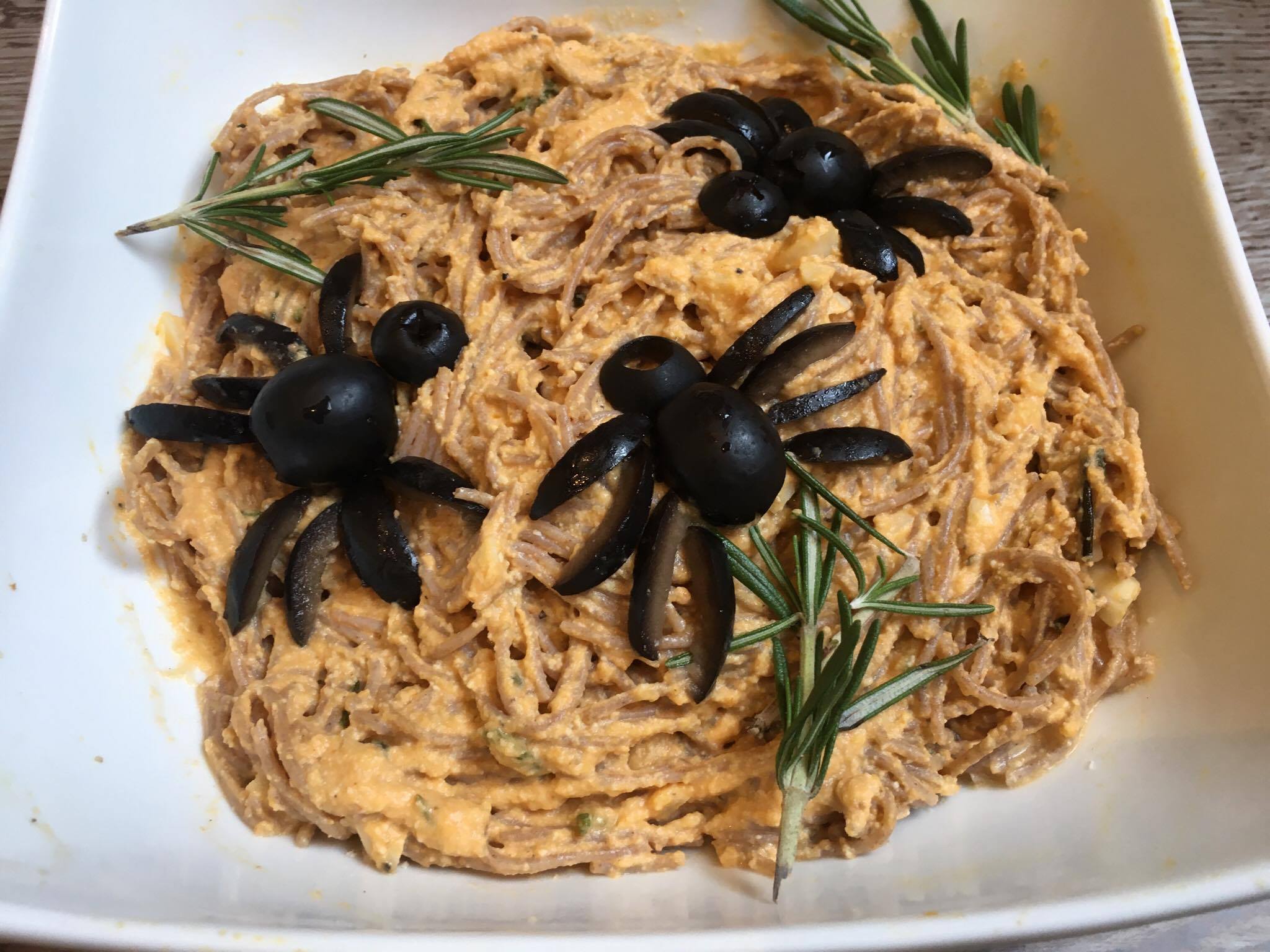 spider vegan pasta